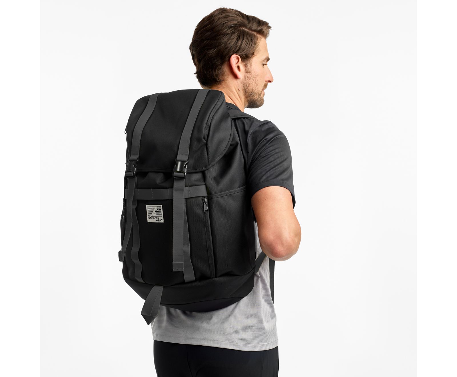 Men\'s Saucony Overhaul Backpacks Black | Singapore 682YXFU